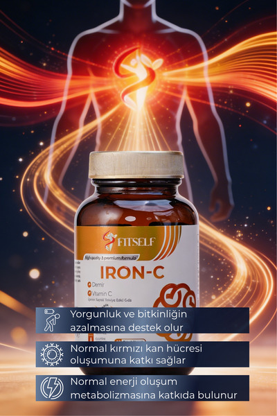 Fitself Iron-C Iron and Vitamin C 30 Enteric Capsules |   Iron and Vitamin C-Containing Supplement Food