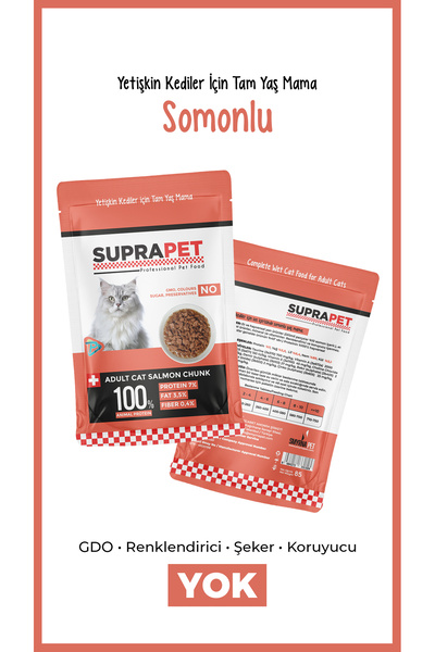 Comprox SUPRAPET Adult Salmon Chunk Somonlu Yetişkin Kedi Yaş Maması 85 Gr – ...