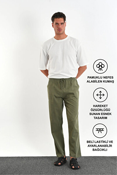 Redline Pantaloni Defy pentru bărbați, cu aspect de in, cu potrivire conforta...