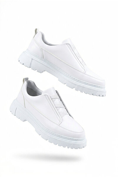 Zerenyus Ανδρικά casual παπούτσια ZRK-703 Premium White Elastic Daily