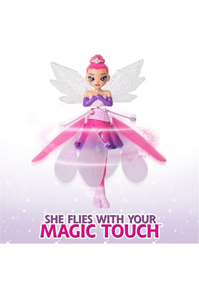 TOYFEST Crystal Flyers Orijinal İnteraktif Uçan Bebek Sensörlü Sihirli Peri USB Şarjlı 18 cm