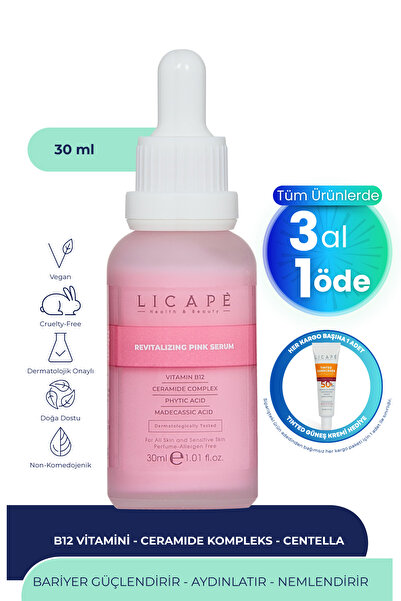 Licape B-12 Revitalizing Aydınlatıcı Bariyer Güçlendirici Nemlendirici Pink S...