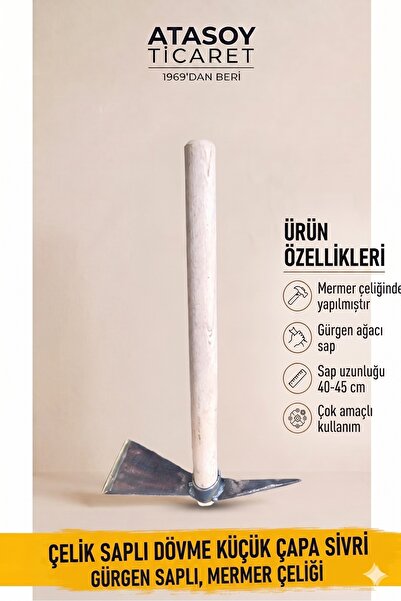 AtasoyTicaret Çelik Saplı Dövme Küçük Çapa Sivri