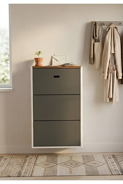 Cabsette Oval Kenarlı 3'lü Metal Ayakkabılık