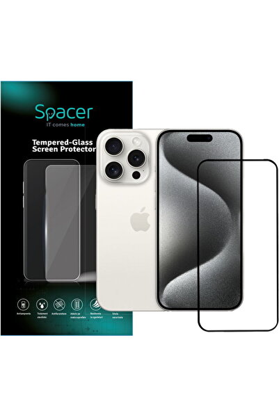 Spacer FOLIE STICLA pentru Iphone 15 Pro Max, grosime 0.3mm, acoperire totala...