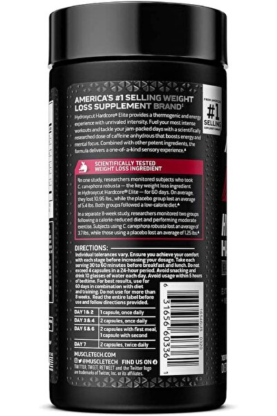 MUSCLETECH Hydroxycut Hardcore Elite, 110 Capsules