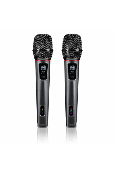 Coverzone 2 Adet Kablosuz Amfi Hoparlör Için Mikrofon Karaoke Mikrofonu Sahne...