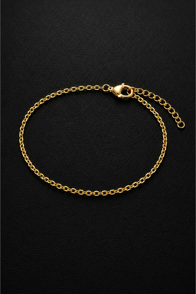 CAXBERN Unisex Ghost Thin 316L Steel Gold Chain Bracelet