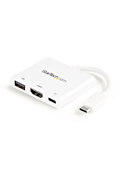 startech Adaptor multiport USB-C cu HDMI - Port USB 3.0 - 60W PD - Alb