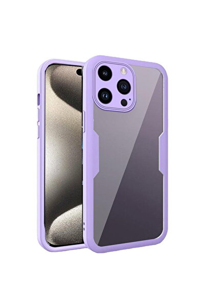 Techsuit Husă pentru iPhone 15 Pro Max + Folie - ColorVerse 360 Series - Mov