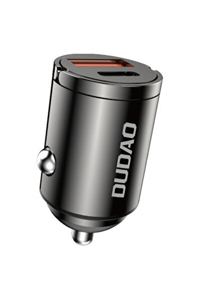 DUDAO 1x USB-A + 1x USB-CQC PD 48W Negru