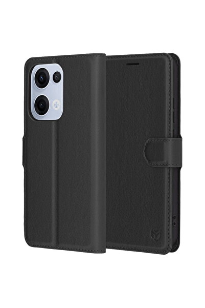 Techsuit Husa pentru Oppo Reno13 - Leather Folio - Black