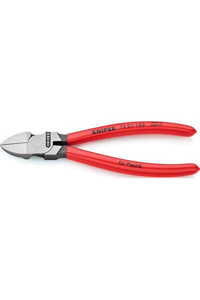 Knipex Clește tăietor lateral 72 01 160, pentru plastic, clește de tăiat (roș...