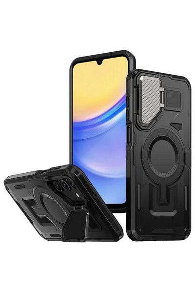 Techsuit Husă pentru Samsung Galaxy A15 4G / A15 5G - CamVault MagSafe - Negru