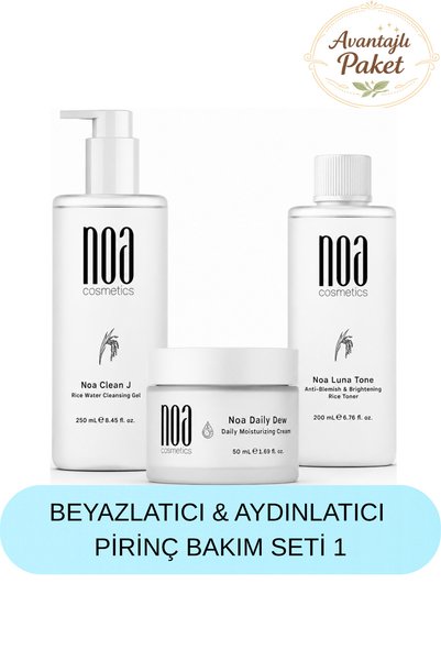 noa cosmetics Anti-Blemish - Whitening - Skin Tone Equalizing Care Set 1 - Ge...