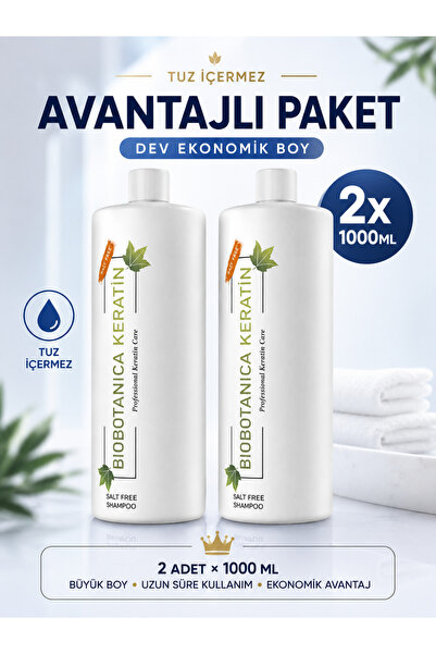 Biobotanica Tuzsuz Tüm Saçlar İçin Şampuan 1000 ml ( 2 Adet )