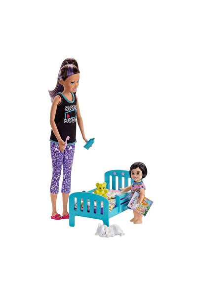 Barbie Bebek Bakıcılığı Oyun Seti FHY97 - Sleep Mood T-Shirt