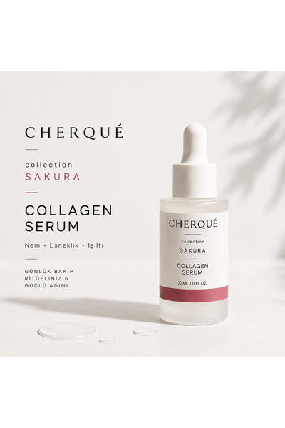 CHERQUE Collection Sakura Collagen Serum 30 ml | Nem, Esneklik ve Işıltı Desteği