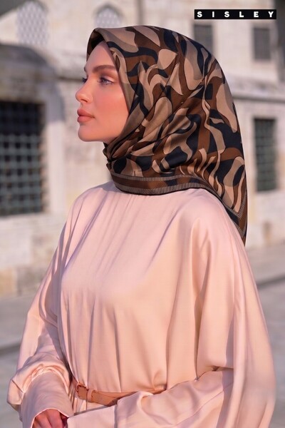 Sisley وشاح حرير تيفيل-2023-90*90