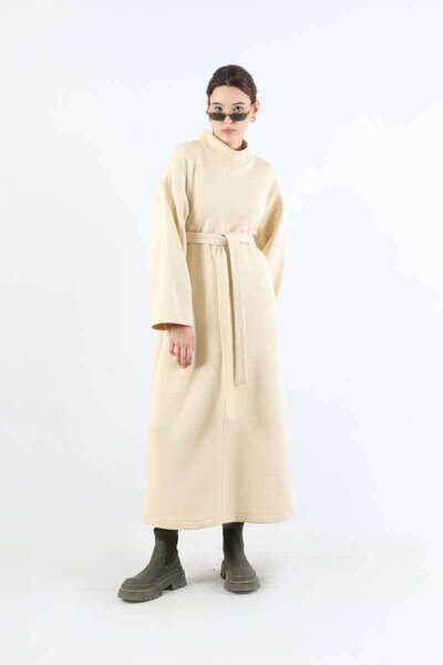 Generic Brand Oversize Stitching Detailed Dress - Size 2
