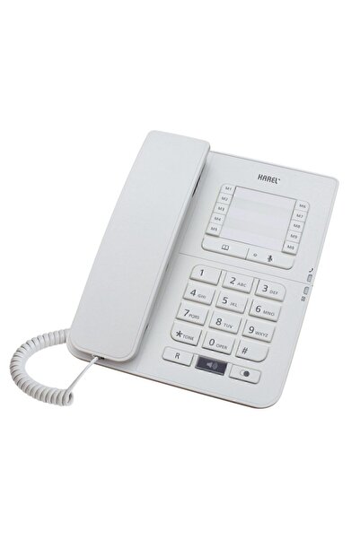 KAREL TM142 Beyaz Ekransız Analog Masaüstü Telefon – Ofis Tipi Kablolu Sabit ...