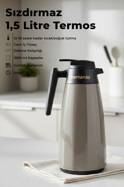 Bernardo Lustra Cam Thermos Gray 1.5 Liter