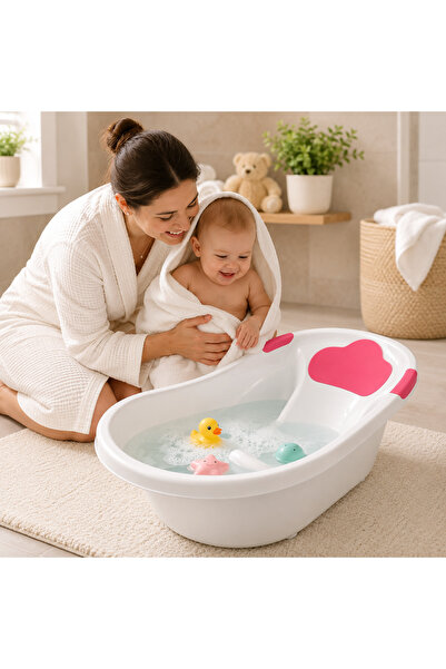 Bebelul Cadita pentru bebelusi cu suport anatomic roz 73x43x19 cm