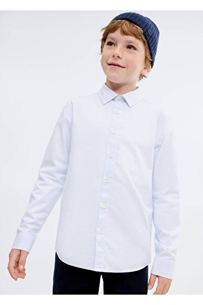 MANGO Kids Cămașă Oxford cu dungi