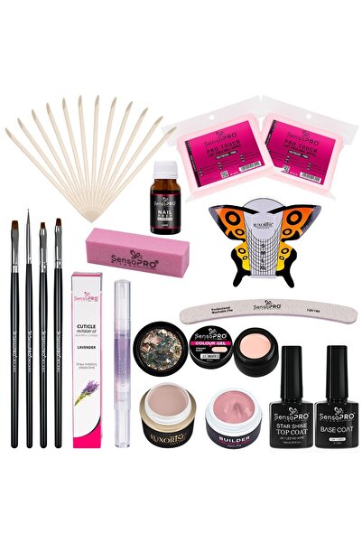 SensoPRO Milano Kit Gel Unghii fără Lampă UV PROMOȚIE #25 + CADOU Set de 4 Pe...