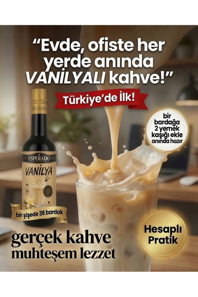 ESPERADO ÇABUK KAHVE Vanilya Aromalı Soğuk/SICAK Kahve 750 ml