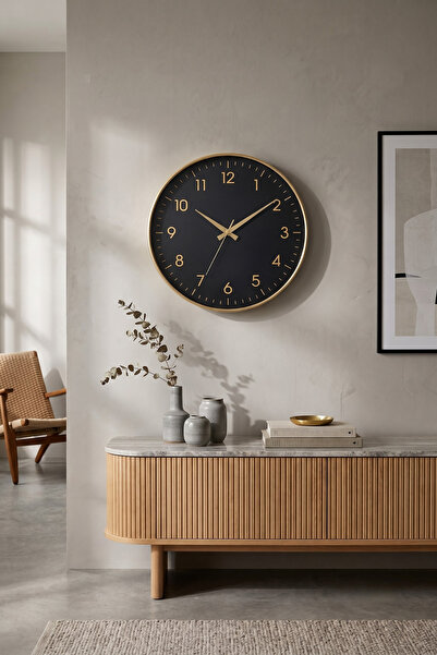 Frapan Home GLX 42 Cm Premium Dekoratif Duvar Saati Sessiz Mekanizmalı Büyük Boy Salon Saati