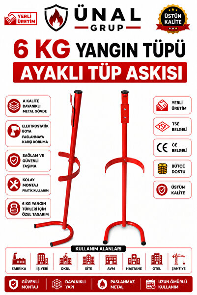 Genel Markalar Yangın Söndürme Tüpü Askısı-6 Kg Yangın Tüpü Için Uygun A kalite
