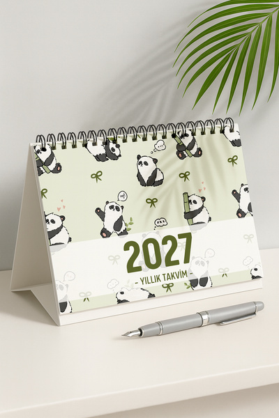 Eldesen Tasarım 2027 Masa Takvimi Spiralli A5 (21X16CM) Büyük Boy / Resmi Tat...