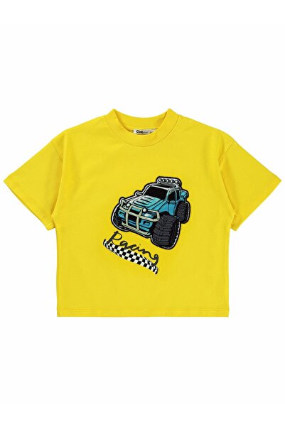 Civil Boys Crazy Truck Baskılı 2-5 Yaş Tişört - Sarı