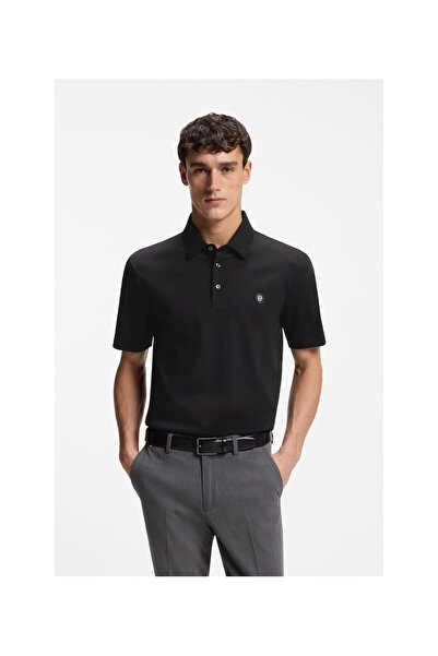 BOSS SİYAH LOGOLU ERKEK POLO T-SHIRT