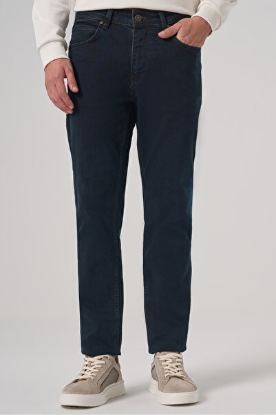 Morven Pantaloni blugi pentru bărbați, maro, denim, cu 5 buzunare, în formă d...