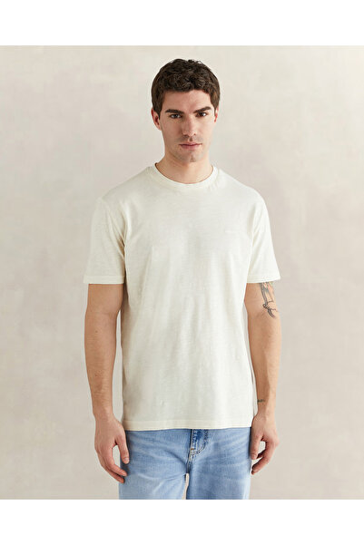 Gant Erkek Bej Kısa Kollu T-Shirt
