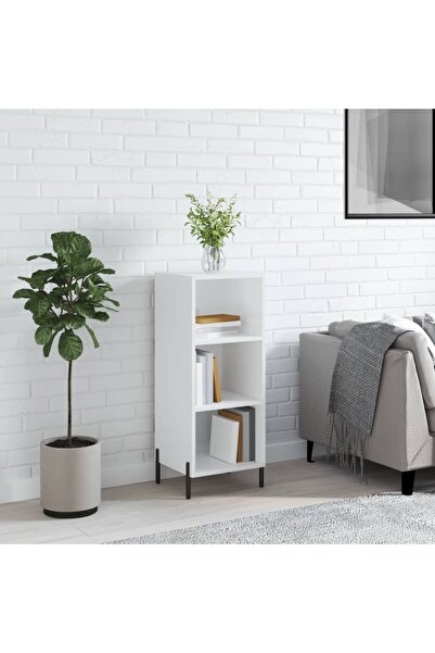 Concept Servantă, alb extralucios, 34,5x32,5x90 cm, lemn compozit