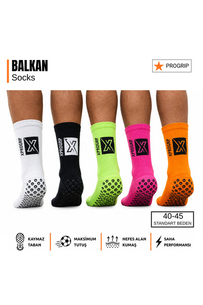 Progrip 5'li Kaydırmaz Tabanlı Premium Nefes Alan Futbol Fitness Koşu Sporcu ...