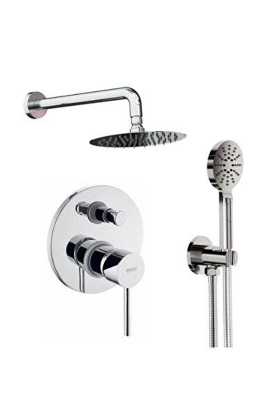 BOET Set de duș încastrat monocomandă TUBE CHROME cu 2 căi