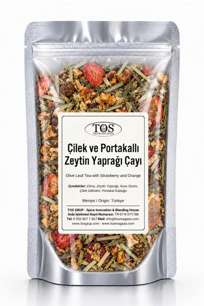 TOS The Organic Spices 1. شاي أوراق الزيتون عالي الجودة 40 جرام - شاي أوراق ا...