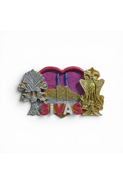 REYYAN Sivas magneti polyester kabartma hediyelik magnet