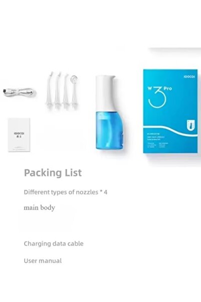 Choice1 W3 Pro Blue Original SOOCAS W3 Pro Water Flosser Teeth 4 Type Nozzle ...