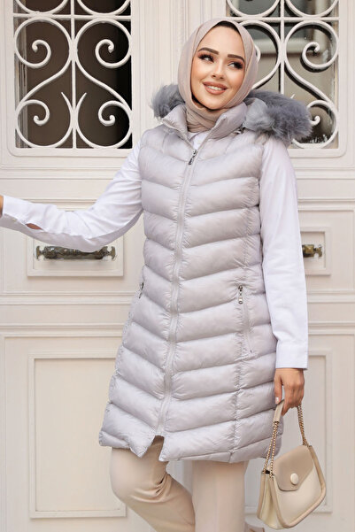 Neva Style Vestă gonflabilă Hijab gri 80171GR