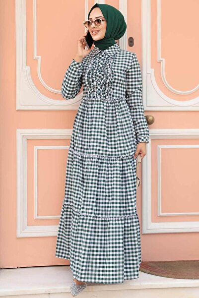 Neva Style Rochie Hijab verde 2702Y