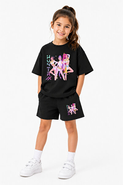 fasardi KPOP Demon Hunters Huntrix Zoey Rumi Mira Baskılı Oversize %100 Pamuk...
