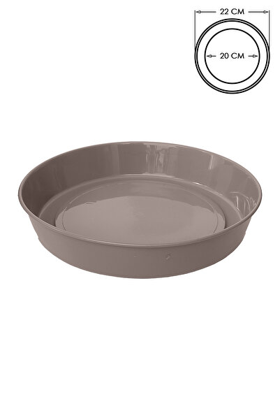 ToXA Saksı Tabağı 22cm Klasik Tabak No9 Tabak Kahve Serinova Parlak Plastik A...