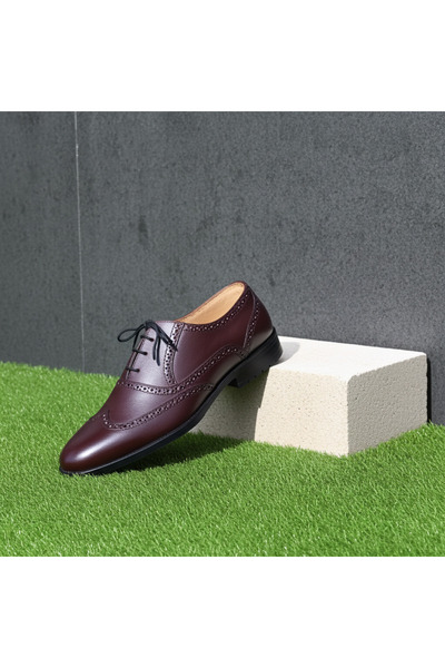 Rambler Oxford Shoes for men Genuine Leather Wingtoe & Brown