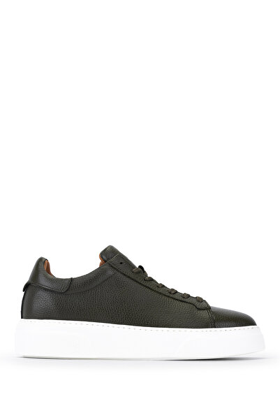 Tamer Tanca Erkek Hakiki Deri Yeşil Sneakers & Spor Ayakkabı