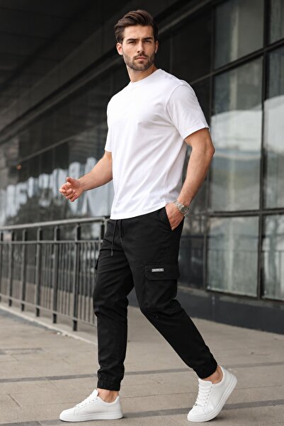 Madmext Μαύρο παντελόνι Jogger Pocket Cargo 5437